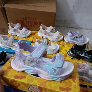 Sandal trẻ em quai ngang dán đế cao su êm chân V658