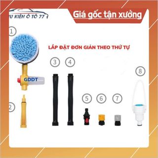 Chổi rửa xe tự xoay 360 độ RẺ VÔ ĐỊCH lau rửa xe ô tô tiện lợi - giảm thiểu công sức KHO SỈ TOÀN QUỐC
