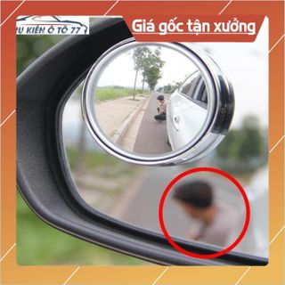Gương cầu lồi, gương lồi có viền gắn kính hậu xe ô tô, xe hơi xoay 360 độ xóa điểm mù tráng bạc siêu rẻ - Tặng keo 3M