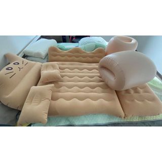 Nệm Hơi Xe Ô Tô Hình Chú Mèo Dễ Thương - Nệm Giường Xe Hơi Cho Xe Hơi Từ 4 Đến 7 Chỗ - Tặng Kèm Bơm Nệm 12V