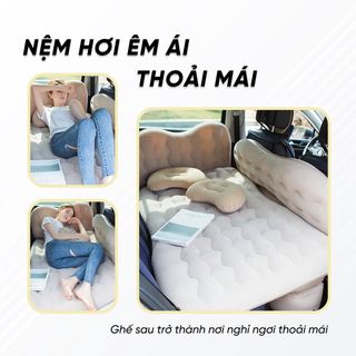 Giường Nệm Hơi Ô Tô Cao Cấp - Đệm Ô Tô Cho Xe 5,7 Chỗ - Phiên Bản Chống Nóng Lưng - [Tặng Kèm Bơm Nệm Cao Cấp]