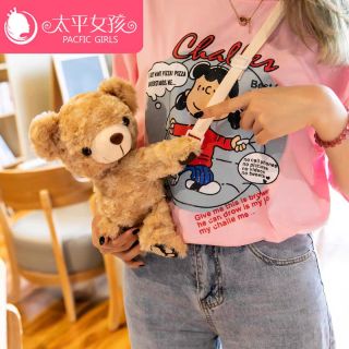 Túi đeo chéo hình gấu teddy siêu dễ thương hottrend