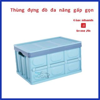 Thùng đựng đồ đa năng gấp gọn để cốp sau xe ô tô 55L - Thùng đựng đồ cốp xe hơi, trong nhà gấp gọn tiện dụng