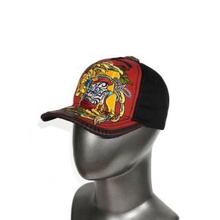 Nón lưới trai thương hiệu Evisu thêu búp bê Daruma