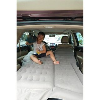 [Kèm Chân] Đệm Giường Hơi Ô Tô Cao Cấp, Đệm hơi xe SUV 7 chỗ, 16 chỗ phủ nhung có kèm theo bơm hơi KHO SỈ TOÀN QUỐC