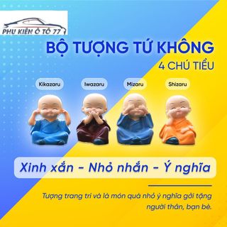 Tượng 4 chú tiểu tứ không trang trí bàn làm việc - Tượng tứ không trang trí KHO SỈ TOÀN QUỐC giá sỉ