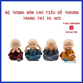 Tượng 4 chú tiểu tứ không trang trí bàn làm việc - Tượng tứ không trang trí KHO SỈ TOÀN QUỐC