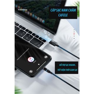 Cáp Sạc Từ Nam Châm 3in1 Hít Hổ Trợ Sạc Nhanh QC3.0 CAFELE, Tròn Xoay 360 Độ - capsaccafele KHO SỈ TOÀN QUỐC