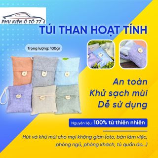 Túi than hoạt tính 100gr hút ẩm khử mùi ẩm mốc dùng cho ô tô tủ quần áo, tủ giày - Túi than hoạt tính khử mùi cho xe hơi giá sỉ