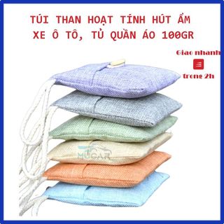 Túi than hoạt tính 100gr hút ẩm khử mùi ẩm mốc dùng cho ô tô tủ quần áo, tủ giày - Túi than hoạt tính khử mùi cho xe hơi