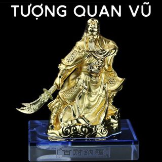 Tượng Quan Vũ Mạ Vàng Trang Trí, Tượng Quan Công Để Taplo Xe Ô Tô - Tặng Kèm Nước Hoa KHO SỈ TOÀN QUỐC