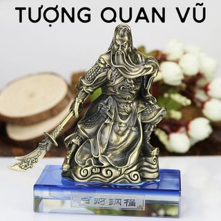 Tượng Quan Vũ Mạ Vàng Trang Trí, Tượng Quan Công Để Taplo Xe Ô Tô - Tặng Kèm Nước Hoa KHO SỈ TOÀN QUỐC