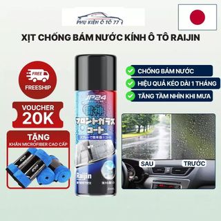 Chai XỊT CHỐNG BÁM NƯỚC KÍNH xe ô tô - JP24 Raijin dung tích 204ml KHO SỈ TOÀN QUỐC giá sỉ