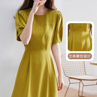 ĐẦM XÒE VÀNG LỤA TAY XẾP LI – DT1726