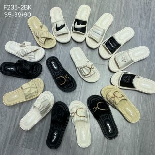 Dép nữ quai ngang đế bánh mỳ thấp êm chân F235