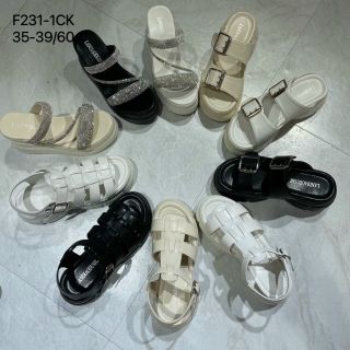 Dép sandal nữ chất da mềm đế bánh mỳ êm chân