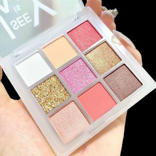 Bảng Phấn Mắt Nhũ Lì 9 Ô Vuông Lameila Baby