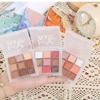 Bảng Phấn Mắt Nhũ Lì 9 Ô Vuông Lameila Baby
