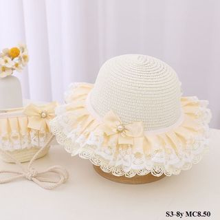 Mũ cói nơ bèo S3-8y MC8.50