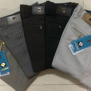 Quần kaki nam trung niên cao cấp ống suông đẹp vải dày form chuẩn