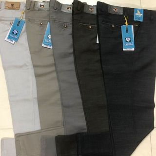 Quần kaki nam trung niên cao cấp ống suông đẹp vải dày form chuẩn