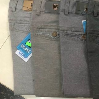 Quần kaki nam trung niên cao cấp ống suông đẹp vải dày form chuẩn
