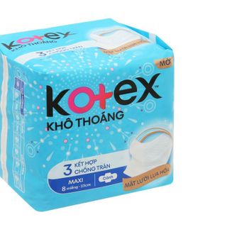 Băng vệ sinh Kotex khô thoáng Maxi cánh 8 miếng