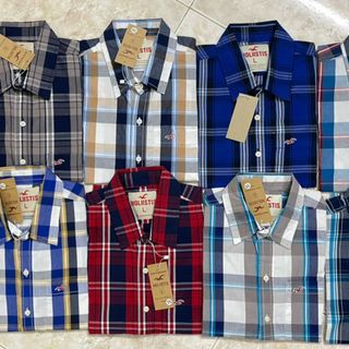 Áo sơ mi caro nam HOSLITER tay dài kẻ sọc vải thoáng mát công sở