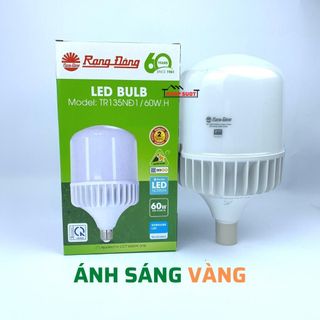 (Chính Hãng) Rạng Đông Bóng đèn LED BULB Trụ 60W - Trắng, Vàng giá sỉ
