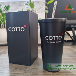 Ly Giữ Nhiệt Inox Kèm Ống Hút In Khắc logo Quảng Bá Thương Hiệu