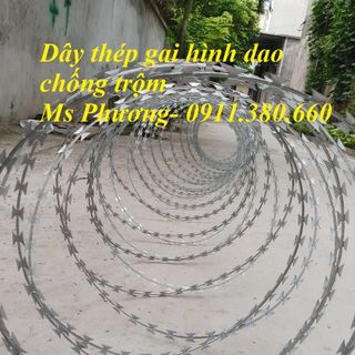 Dây thép gai hình dao đường kính 45mm- mạ kẽm nhúng nóng, chống gỉ