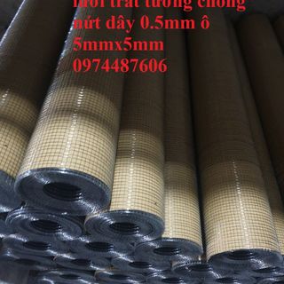 Lưới trát tường chống nứt dây 0.5mm ô 5x5mm khổ 1mx14m giá sỉ