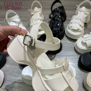 Sandal nữ chất da mềm đế bánh mỳ cao F233