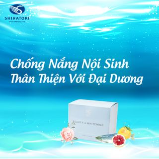 VIÊN UỐNG TRẮNG DA CHỐNG NẮNG BEAUTY AND WHITENING SHIRATORI - Chống tia UV lên tới 24h, dưỡng trắng mờ thâm nám - 30 gói/90 viên