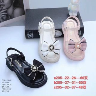 Sandal trẻ emquai ngang đính nơ xinh xắn F241