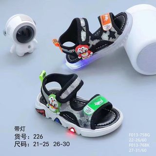 Sandal trẻ em quai ngang đế gắn đèn led siêu chất F013