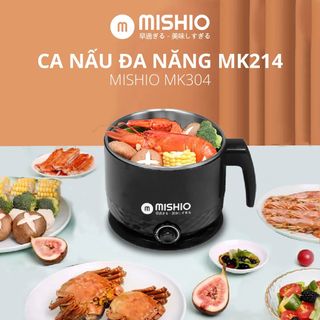 Ca Nấu Đa Năng 1.5L inox 304 Mishio MK214 Màu Đen - Hàng Chính Hãng - Bảo Hành 18 Tháng giá sỉ