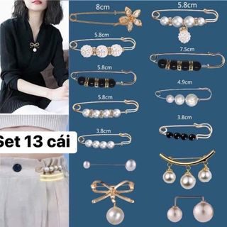 Set 13 món ghim cài quần áo, khuy gài tiện lợi giá sỉ