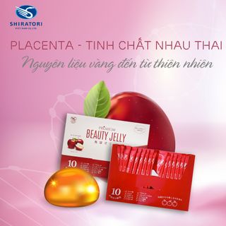 Thạch tế bào gốc PREMIUM BEAUTY JELLY SHIRATORI - Thạch Collagen và tinh chất nhau thai ngăn ngừa lão hóa tăng cường sức khỏe - 20 Thanh