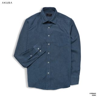 ÁO SƠ MI TAY DÀI NHUNG TĂM AKUBA 01M0640