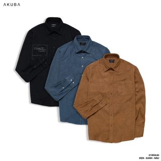 ÁO SƠ MI TAY DÀI NHUNG TĂM AKUBA 01M0640