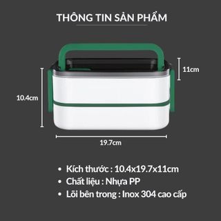 Hộp Cơm 2 Tầng SUS 304