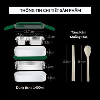 Hộp Cơm 2 Tầng SUS 304