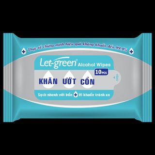 Khăn ướt cồn Let-green 10 miếng