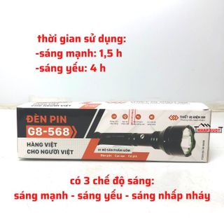 Đèn Pin siêu sáng G8 - 568