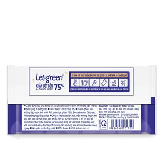 Khăn ướt cồn Let-green 1 miếng