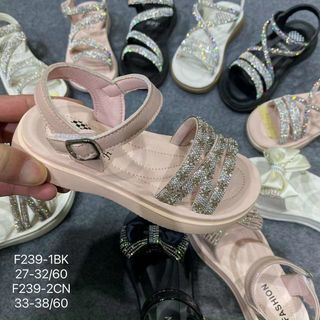 Sandal trẻ em đế cao su mềm phối kim tuyến đẹp F239