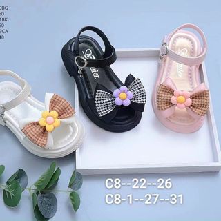 Sandal trẻ em chất da mềm đính nơ xinh xắn F241