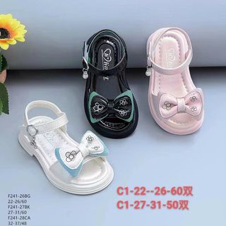 Sandal trẻ em chất da mềm đính nơ xinh xắn F241