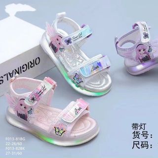 Sandal trẻ em quai ngang dán họa tiết công chúa đẹp F013 giá sỉ